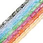 Crackle Transparent Glass Beads Strands, Column, Faceted
