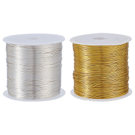 2 рулоны 2 цвета медной проволоки, круглые, для изготовления ювелирных изделий, долговечный