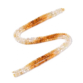 Gradient Color Natural Topaz Jade Beads Strands, Faceted, Cube