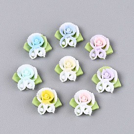 Кабошоны из непрозрачной смолы в виде цветка