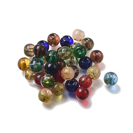 Прозрачные стеклянные бусины пикассо, круглые