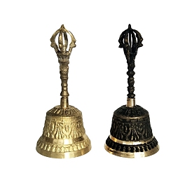 Mini cloches d’autel en laiton pour les fournitures d’autel wiccan de sorcellerie, Cloches à main polyvalentes pour alarme artisanale, école, église, salle de classe, bar