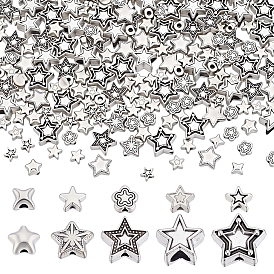 200 шт 10 стили бусины из сплава в тибетском стиле, без кадмия и без свинца, звезда