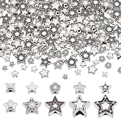 200 шт 10 стили бусины из сплава в тибетском стиле, без кадмия и без свинца, звезда