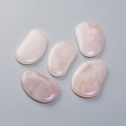 Natural Rose Quartz Pendants, Teardrop