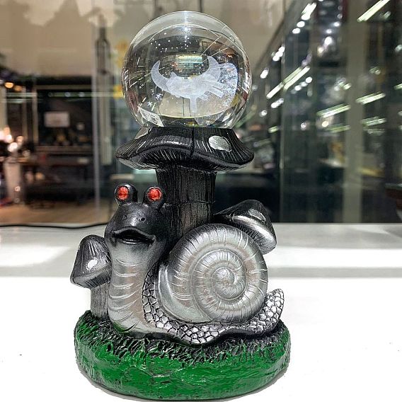 Украшения для пьедестала скульптуры улиток и грибов, держатель хрустального шара, для домашнего офисного стола