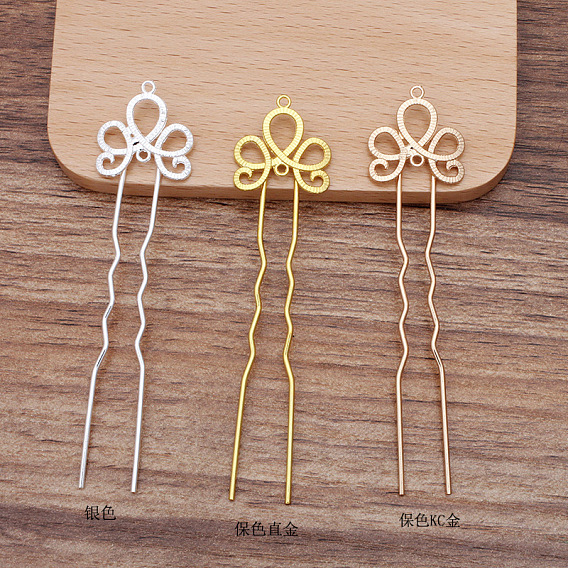 Железная фурниутра для шпилек, с фурнитурой из цветочной филиграни из сплава