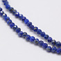 Natural Lapis Lazuli Beads Strands, Round, Faceted