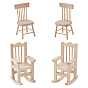 4шт 2 стиль натуральной сосны украшения для дома, стул