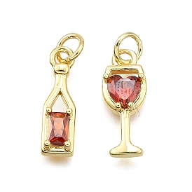 Латунные микро проложить кубического циркония подвески, долговечный, без свинца и без кадмия, стойки покрытие, реальный 18 k позолоченный, с целью перехода в кольце