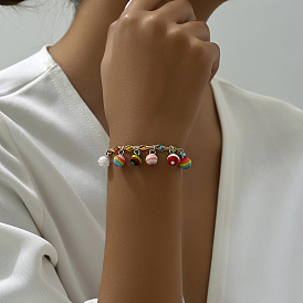 Браслеты из искусственной кожи, браслеты с подвесками-колокольчиками для женщин