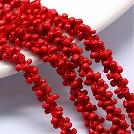 Cordons de perles de semences, avec des câblés en polyester, 6, trou rond, 6mm, environ 32.8 yards (30m)/paquet