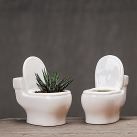 Gardening white ceramic succulent flower pots creative balcony planting green plant small flower pots hotel flower pots