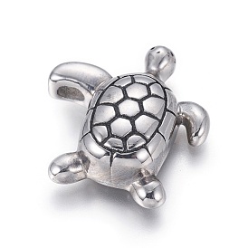 Retro 304 Stainless Steel Pendants, Sea Turtle