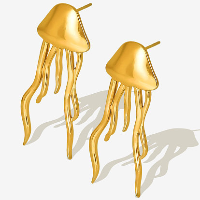 304 серьги-гвоздики в форме медузы из нержавеющей стали