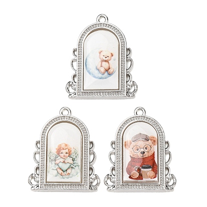 Подвески из эпоксидной смолы, арочная рамка очарования, платина