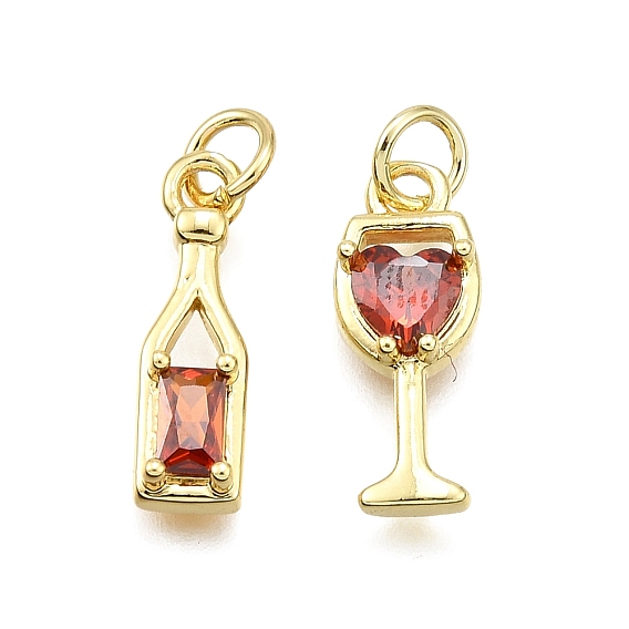 Латунные микро проложить кубического циркония подвески, долговечный, без свинца и без кадмия, стойки покрытие, реальный 18 k позолоченный, с целью перехода в кольце