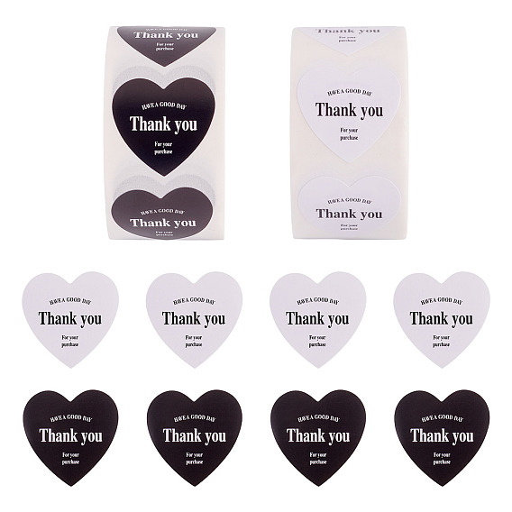 2рулоны 2 цветные сердечки со стикерами «Спасибо», самоклеящиеся бумажные наклейки, для вечеринки декоративные подарки день святого валентина