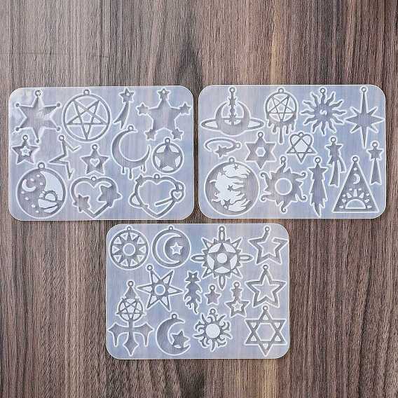 DIY силиконовые формы кулон, формы для литья смолы, звезда и солнце