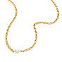 Stylish Titanium Steel Pearl Necklace for Women - Elegant Autumn/Winter Chain Jewelry