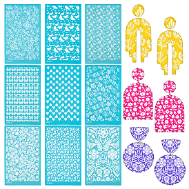 9шт. нейлоновая форма для оттиска, прямоугольные, керамические и глиняные инструменты