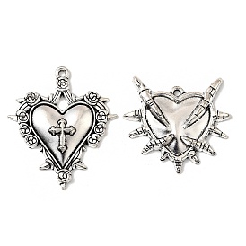 Готические тибетские подвески из сплава, сердце