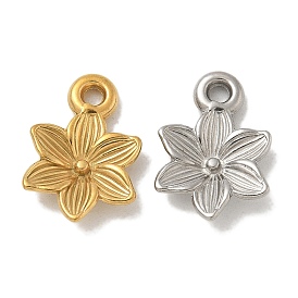 Ионное покрытие (ip) 304 подвески из нержавеющей стали, цветочный шарм