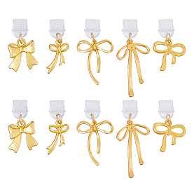 10шт 5 стиль пластиковые мобильные пылезащитные заглушки, с подвесками-бантиками из сплава