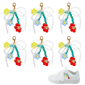 6 шт. пластиковые брелоки для обуви, украшения для обуви, цветок