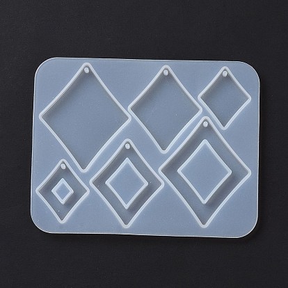 DIY Playing Card Theme Pendants Silicone Molds, Resin Casting Molds, for UV Resin, Epoxy Resin Jewelry Making, Club/Spade/Heart/Diamond
