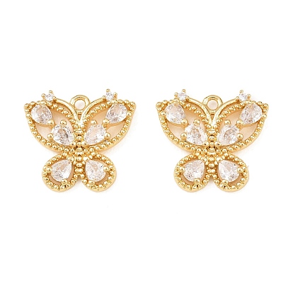 Латунные микро проложить кубического циркония подвески, бабочки прелести, долговечный, стойки покрытие, без свинца и без кадмия
