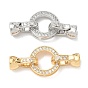 Латунное микропейв, прозрачный кубический цирконий, складные застежки, без кадмия, без никеля и без свинца, кольцо
