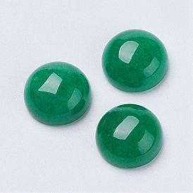 Cabujones de jade blanco, semicírculo, teñido