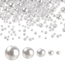 1700 pcs ABS perles d'imitation en plastique, ronde