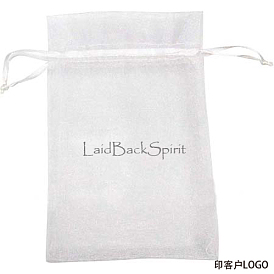 Rectangle Organza Bags, with Word, 12x9cm