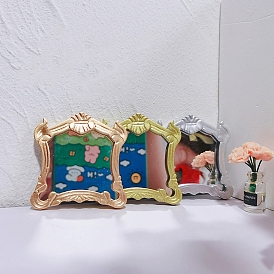 Resin & Glass Mirror Ornaments, Micro Landscape Garden Dollhouse Accessories, Pretending Prop Decorations