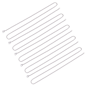 304 Stainless Steel Necklaces, Curb Chains, with Lobster Clasps