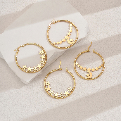 Крюк из нержавеющей стали серьги, золотые