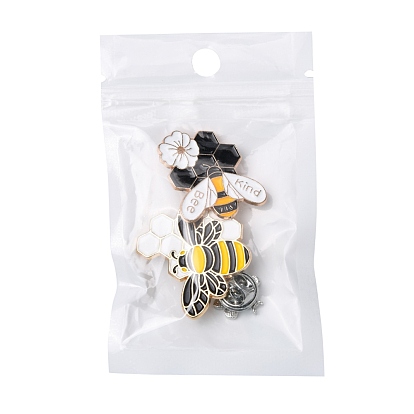 China Factory 3Pcs 3 Style Bee Kind Enamel Pin, Cute Insect Zinc