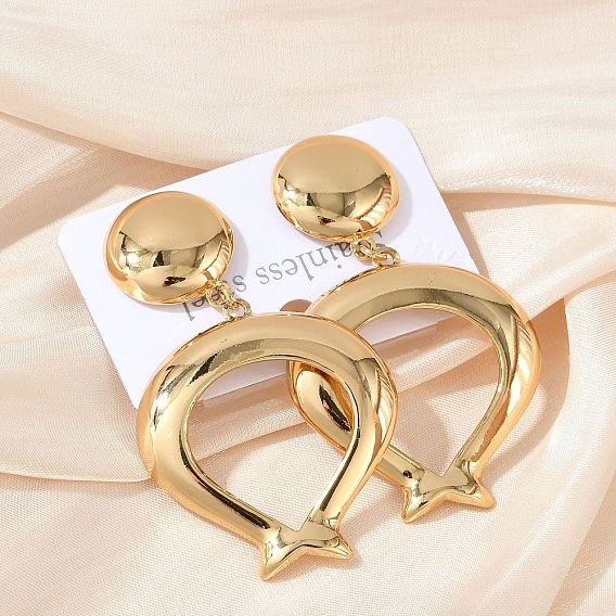 Овальные 304 из нержавеющей стали мотаться серьги стержня, ионное покрытие (ip)