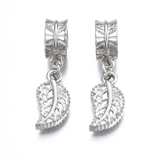 Реечное покрытие из сплава европейские подвески с подвесками из эмали, Подвески с большими отверстиями, без кадмия, без никеля и без свинца, лист