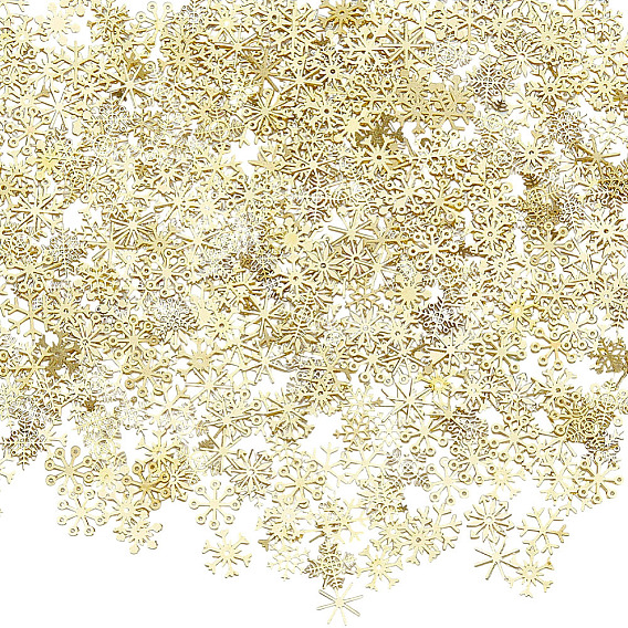 500шт. украшения для ногтей из сплава, снежинка