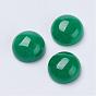 White Jade Cabochons, Half Round, Dyed