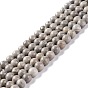Натуральная серебряная линия яшма бисер прядь, круглые
