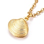 Shell Shape Pendant Necklaces, with 304 Stainless Steel Pendants & Cable Chains, Brass Spring Ring Clasps