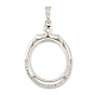Настройки Серебряный кулон кабошон 925 стерлингов, Настройки зубца, с кубического циркония, настройки гвоздя горного хрусталя, Настройки зубца, овальные