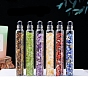 Gemstone Chip Bead Roller Ball Bottles, with Cover, SPA Aromatherapy Essemtial Oil Empty Glass Bottle