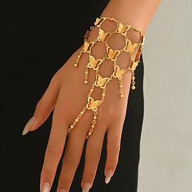 Роскошные и элегантные латунные браслеты-кольца в форме бабочек для женщин, с железом