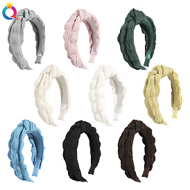 Creamy Puff Knot Headband for Women, Versatile Hair Accessory for Outdoors and Daily Use