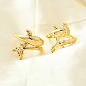 Латунные кольца-манжеты для женщин, без кадмия и без свинца, долговечный, стойки покрытие